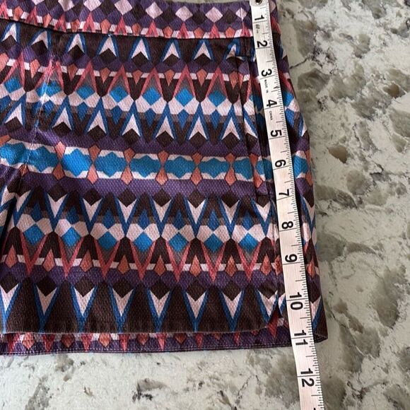J Crew tribal aztec print boardwalk shorts Sz 0 - Picture 7 of 8